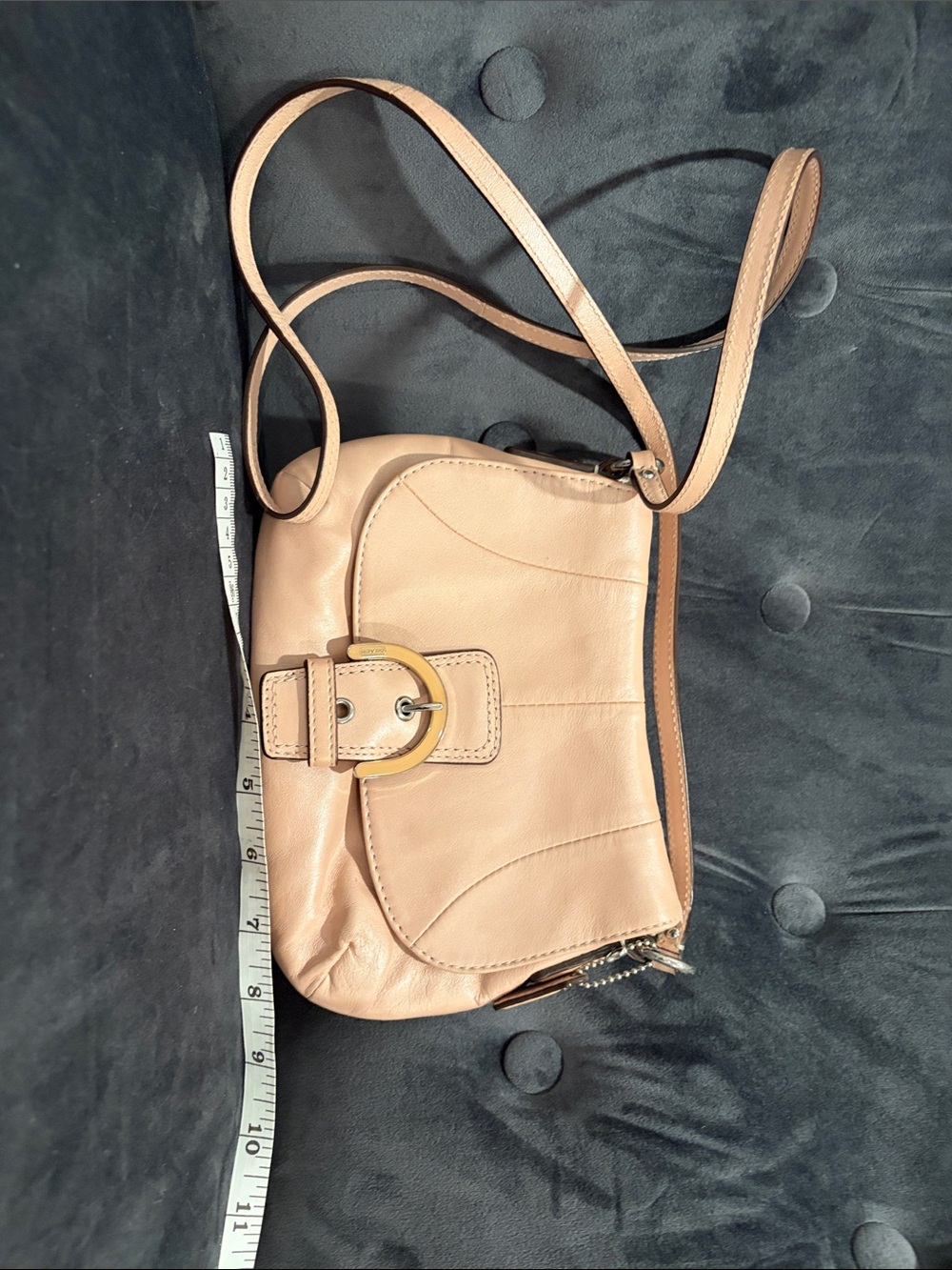 Coach Leather Crossbody Bag in Nude Pink